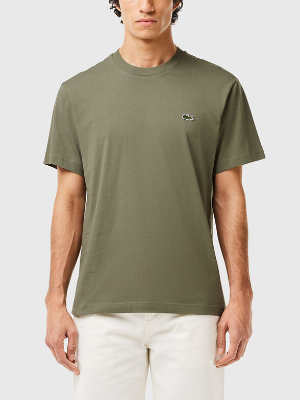 Beige cotton T-shirt  - 1