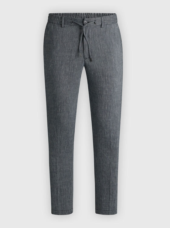 C-KANE-RDS linen trousers with ties - 1