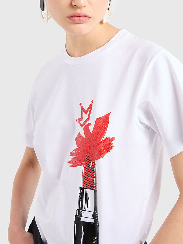 T-shirt with logo print in black - 4