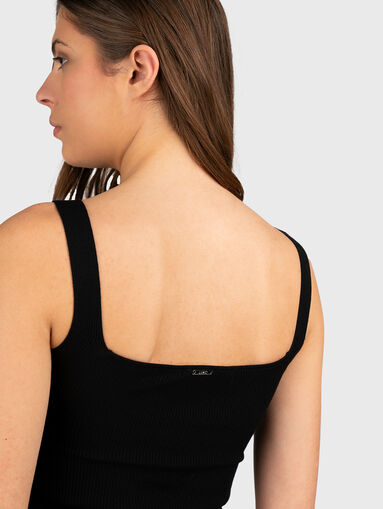 Black top with cut-out detail - 4