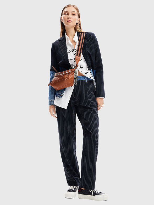 Blazer with denim accent - 2