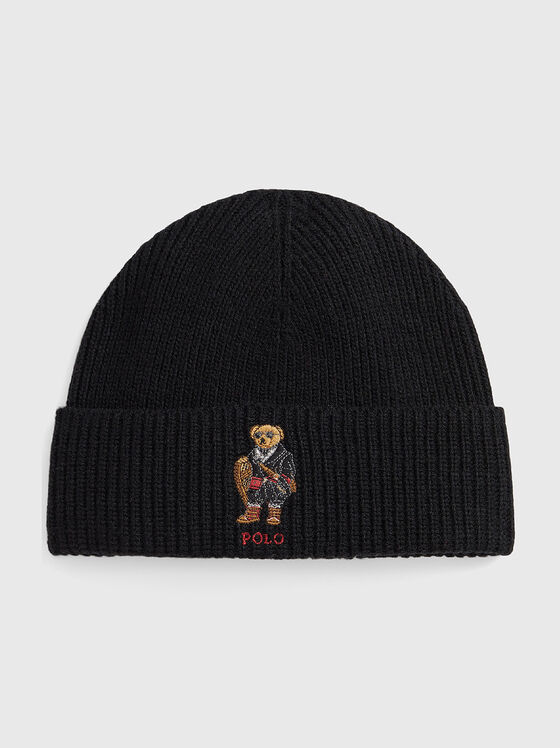 Wool blend hat with Polo Bear embroidery - 1