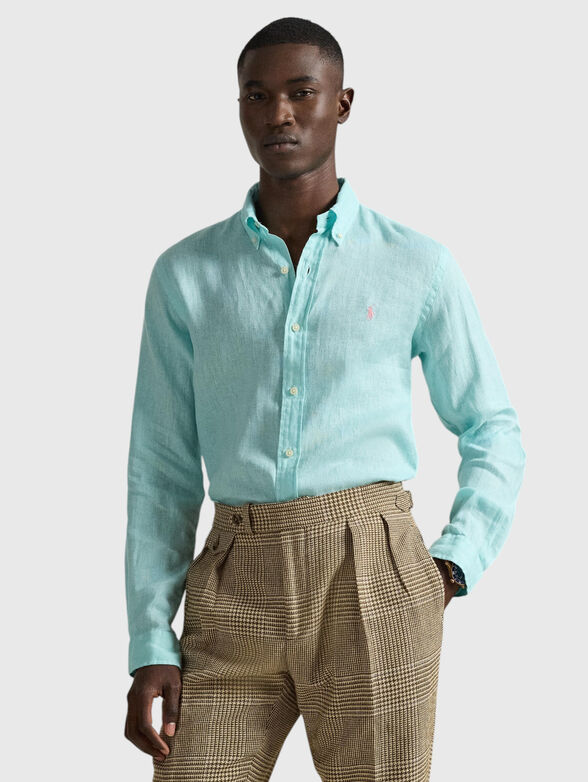 Long-sleeved linen shirt - 1