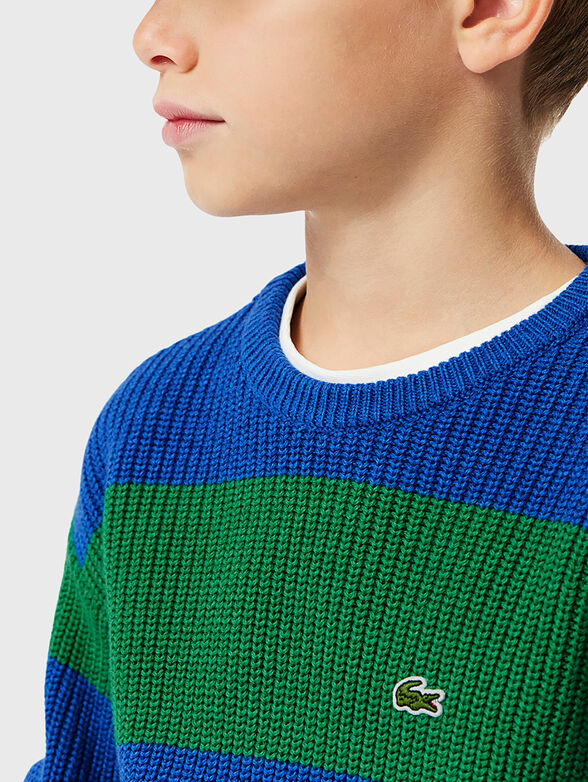 Striped cotton sweater - 4