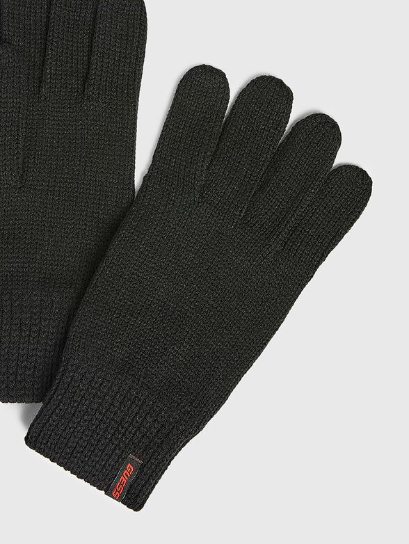 Knitted gloves with logo detail - 2