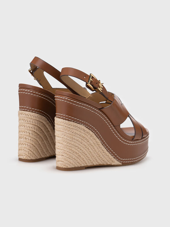 NORA platform sandals in leather - 3