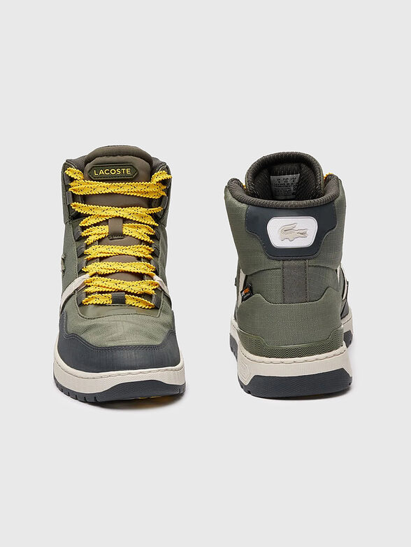 High sports shoes in green color - 4