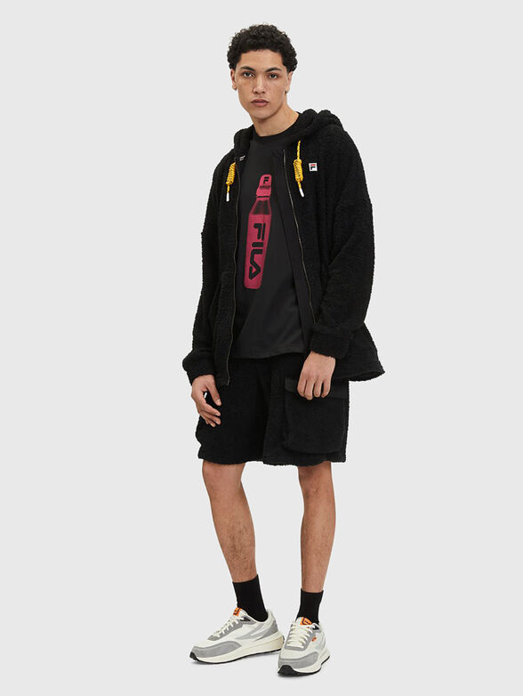 Oversized sweatshirt with zip and hood - 2