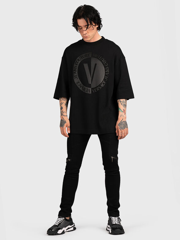Oversized T-shirt with logo print - 2