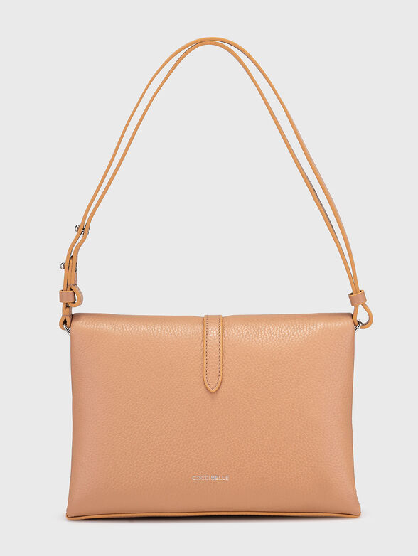 Beige leather shoulder bag - 3