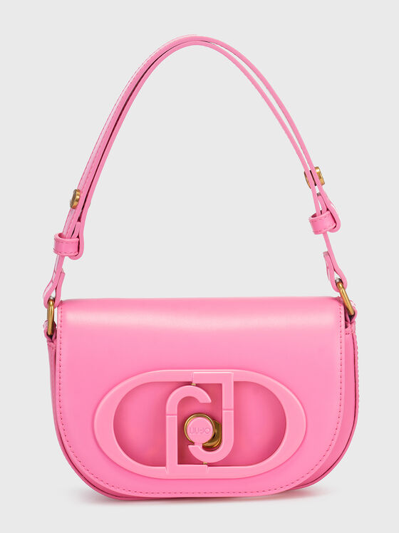 Розова кросбоди чанта с лого  - 1