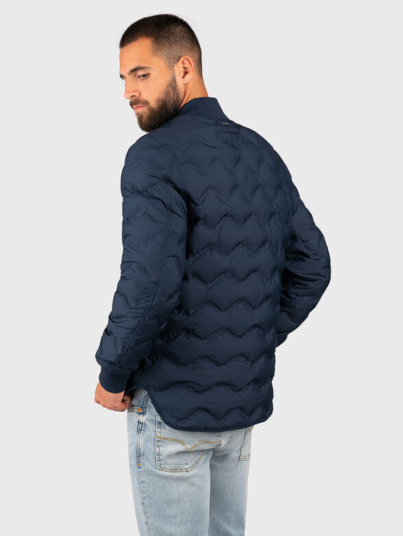 Dark blue jacket with quilted effect - 3