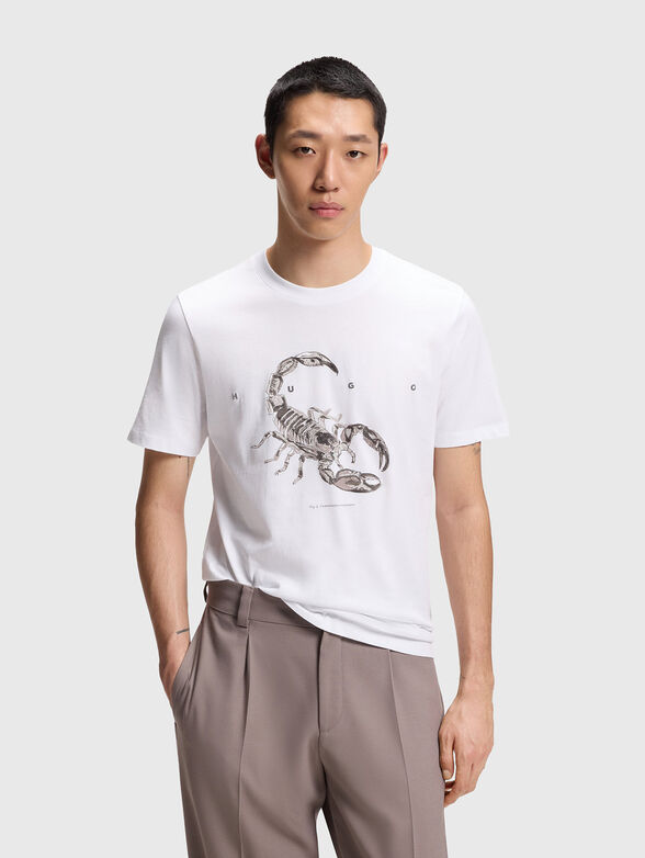 Cotton T-shirt with a print  - 1