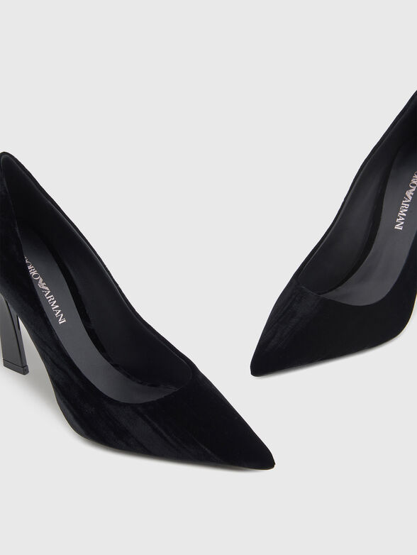 Velvet high-heeled shoes - 4
