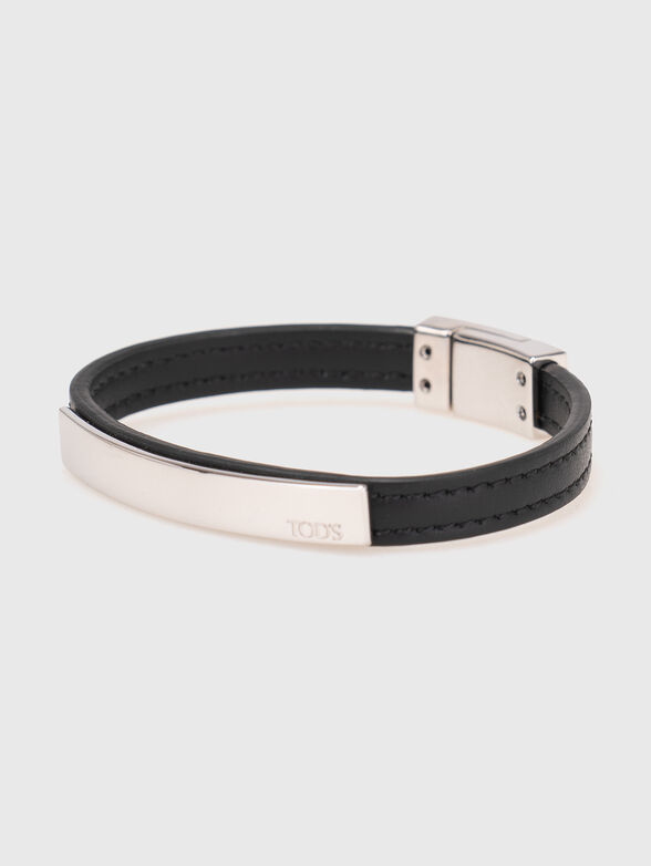 Leather bracelet with logo detail - 2