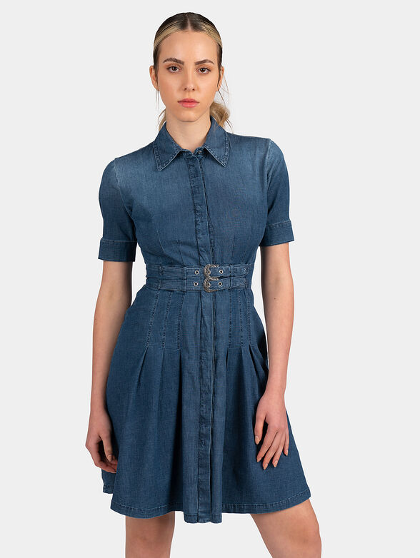 Denim dress with buckles - 1