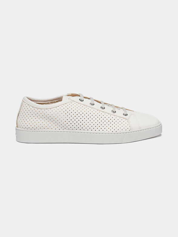 White sneakers with perforations - 1