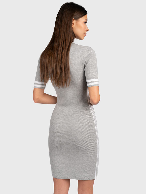Grey dress with logo branding - 4