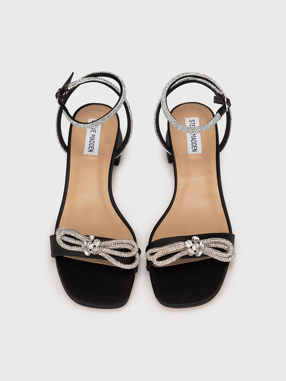 MIABLE black sandals with applied rhinestones - 6