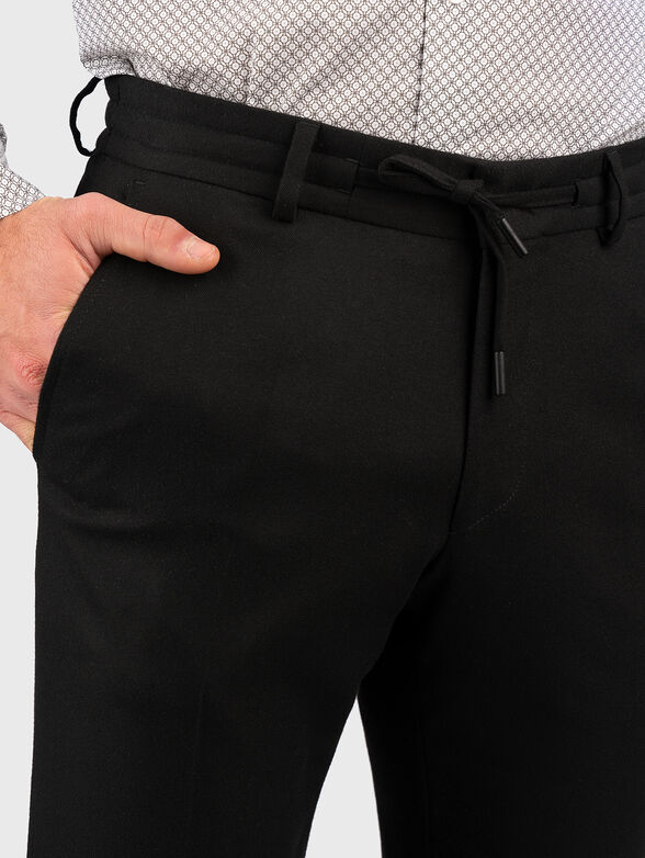Black trousers with ties - 4