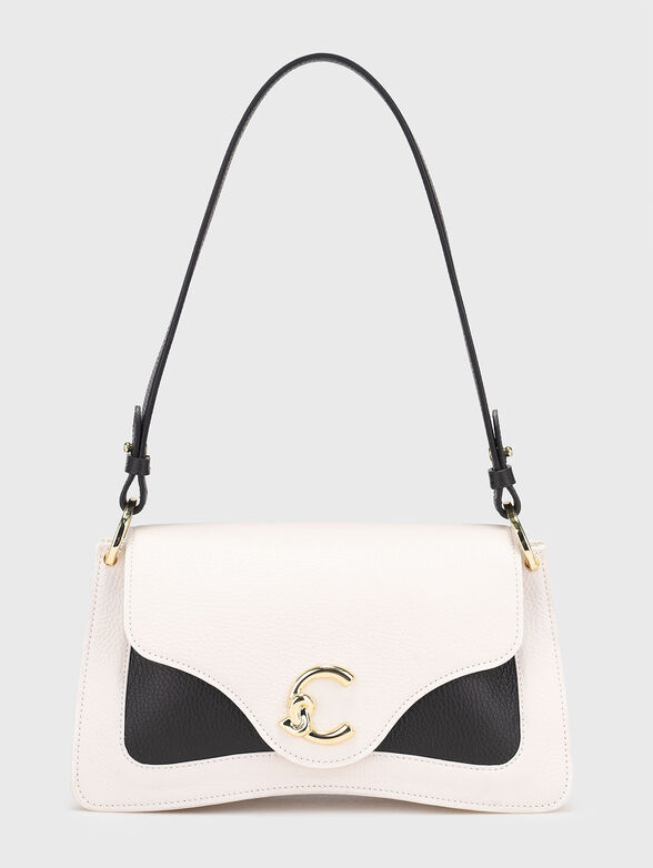 Grained effect leather crossbody bag - 1