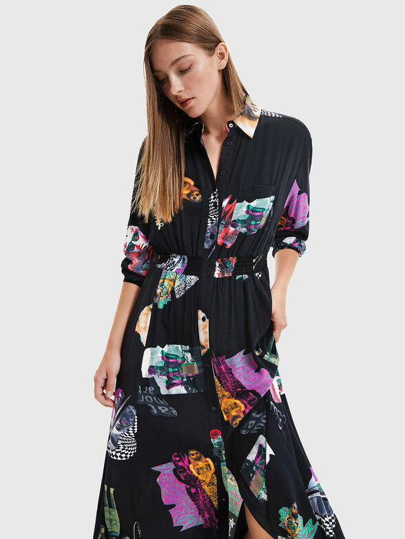 KASSANDRA long dress with buttons - 3