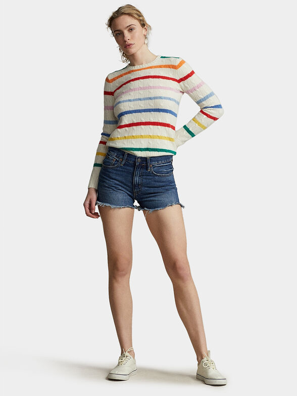 Denim shorts with pockets - 4