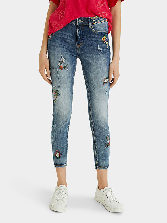 MONACO Jeans with embroidery  - 1