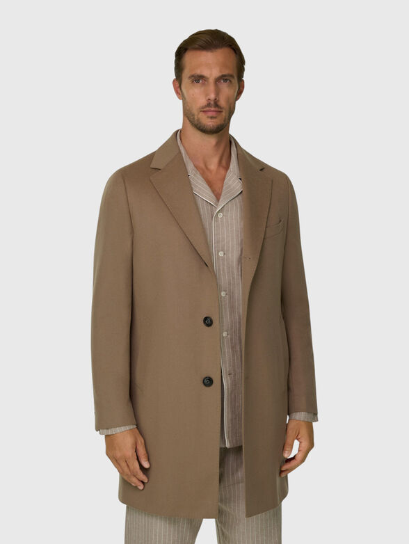 Single breasted cashmere coat - 1