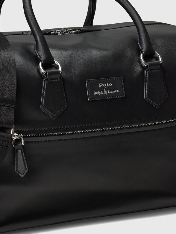 Black leather travel bag - 6