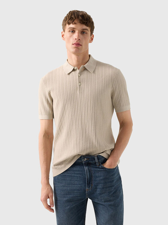TOBIAS knitted polo shirt with short sleeves - 1