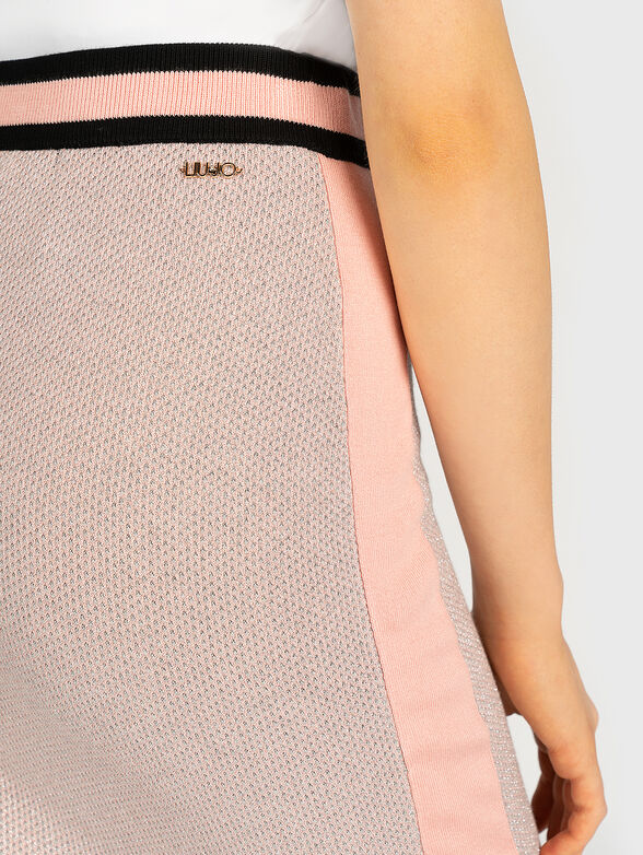 Pink skirt with lurex threads - 3