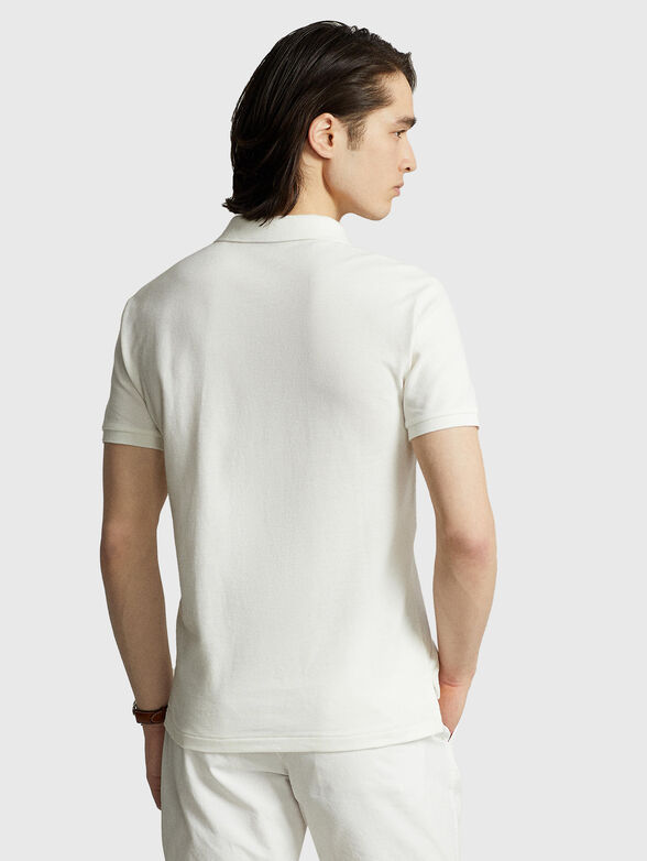 Contrast-logo detail Polo Shirt in white  - 3