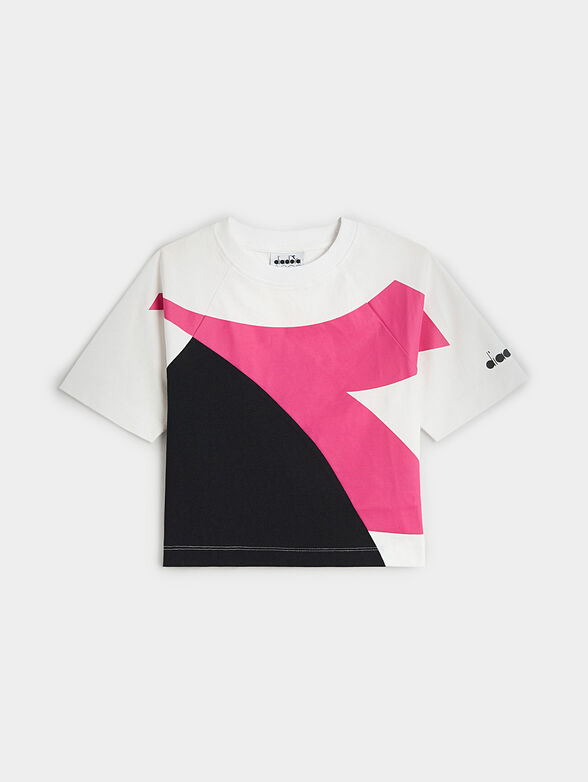 Cotton T-shirt with print - 0