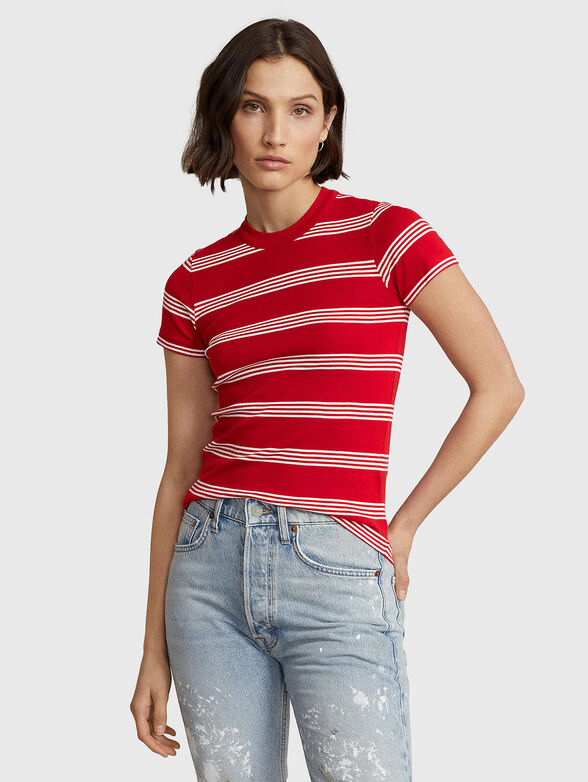 T-shirt with striped pattern - 1