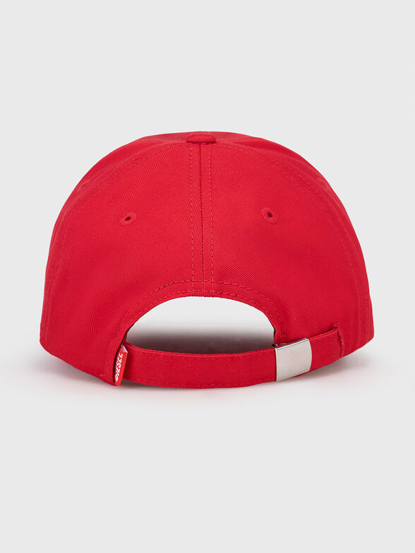 Logo print cap in black  - 2