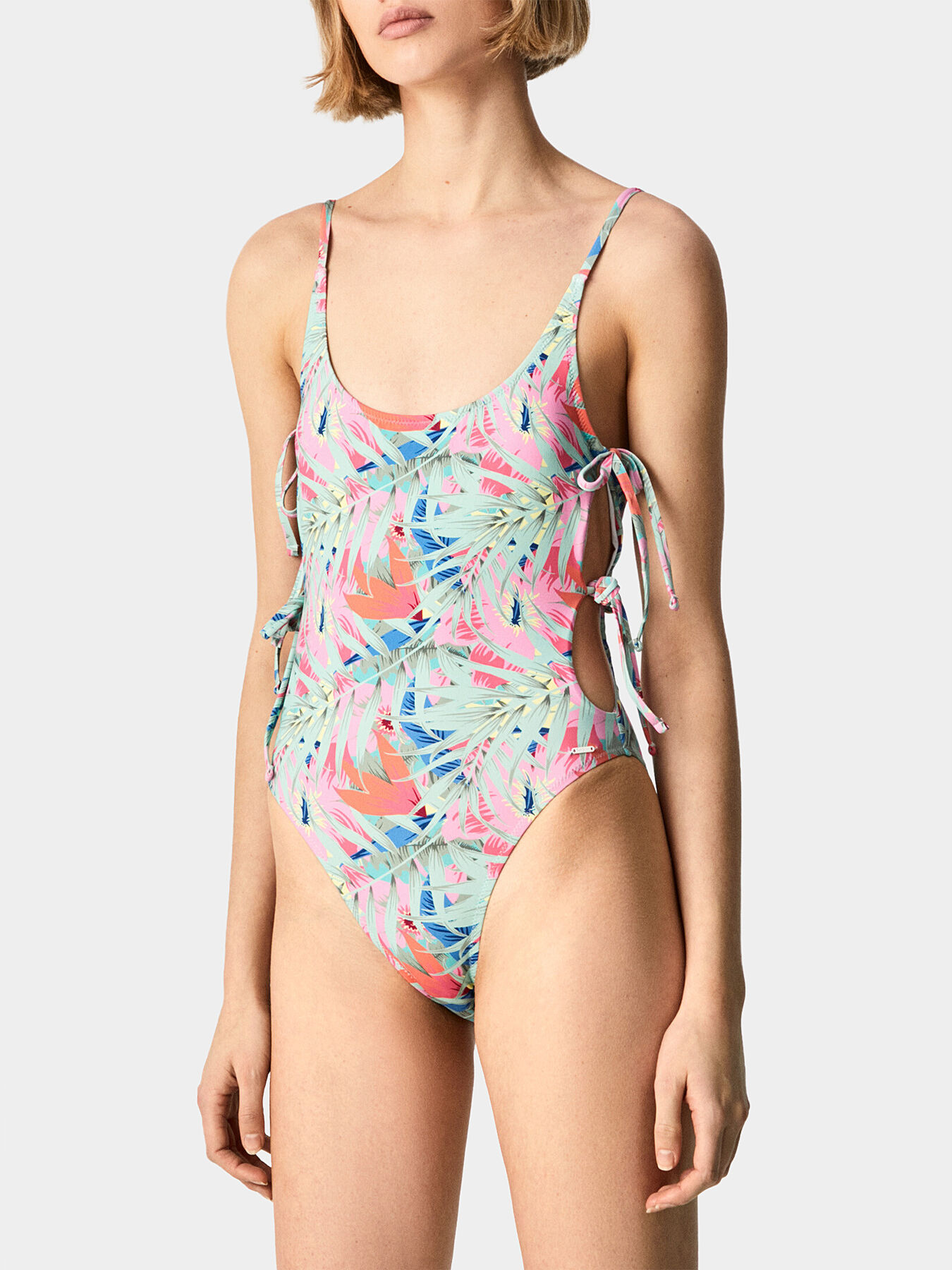 BLAIR swimsuit with floral print and ties brand Pepe Jeans Globalbrandsstore en