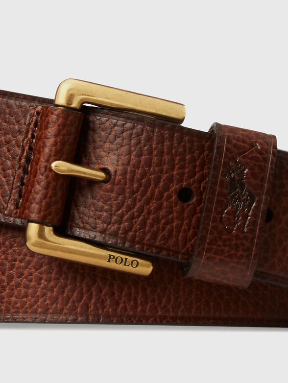 Brown leather belt  - 2