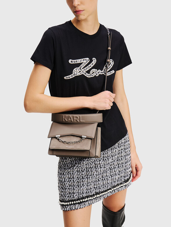 GRAINY crossbody bag with suede details - 2