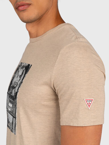 Printed T-shirt with logo patch - 4
