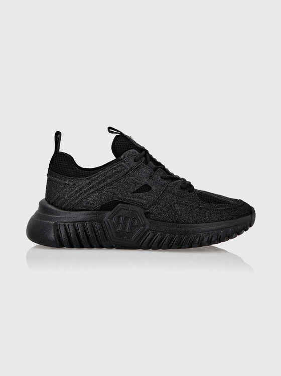 Black shiny sneakers - 1