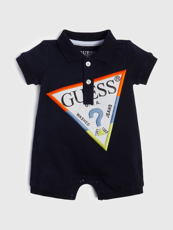 Short jumpsuit with logo detail - 1