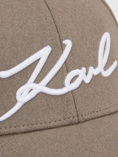 K/SIGNATURE wool blend cap - 5