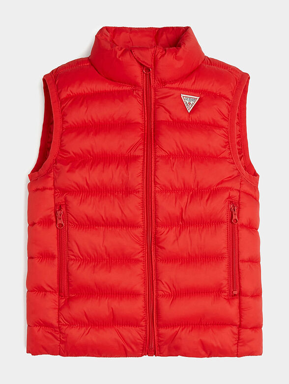Unisex vest in red color - 1