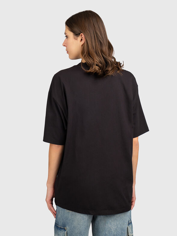 Cotton oversized T-shirt with print - 3