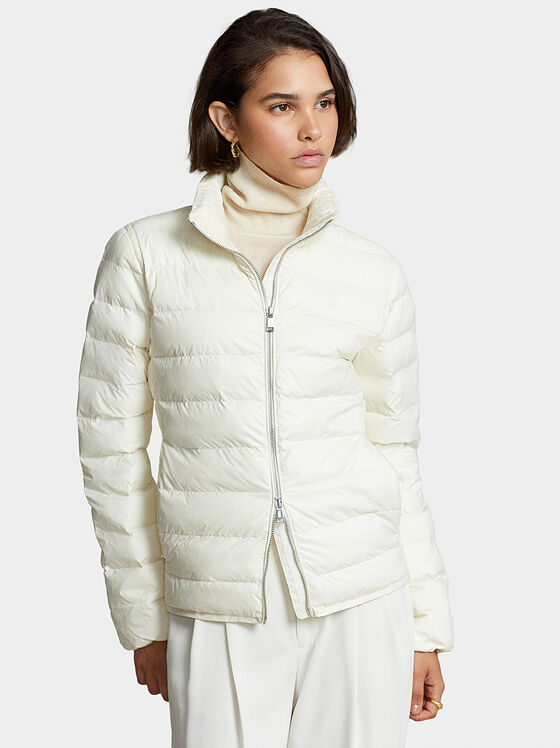 Padded jacket with zip and logo - 1