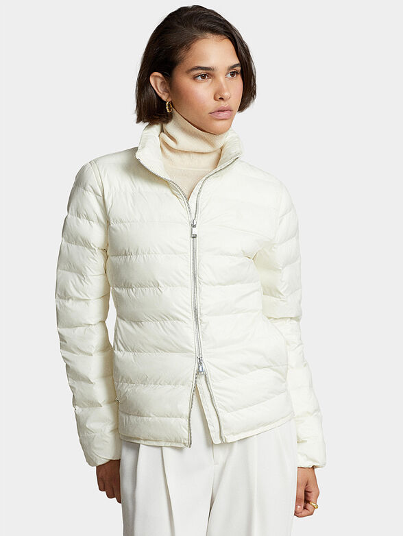 Padded jacket with zip and logo - 1