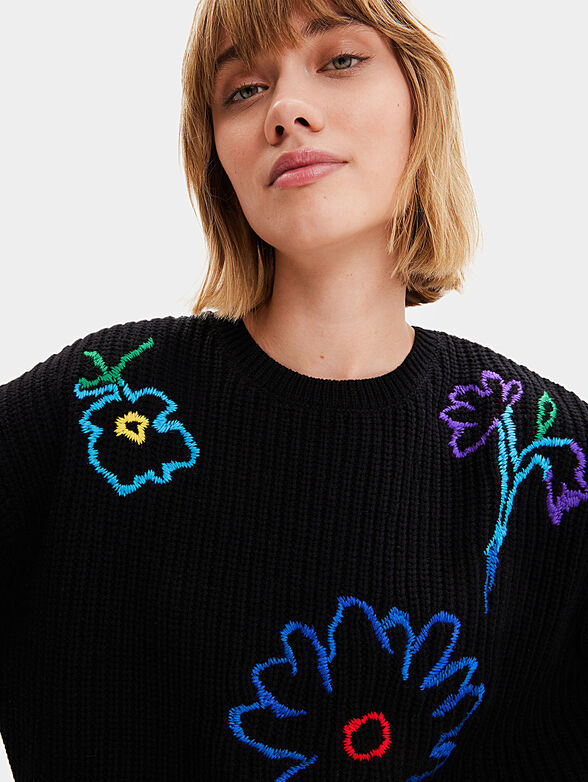 LARSON sweater with floral motifs - 4