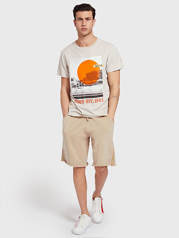 LANDSCAPE Beige cotton t-shirt - 2