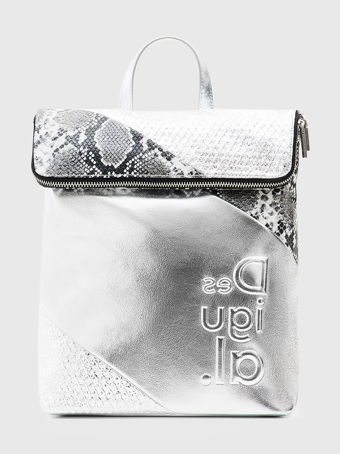 DELTA silver-colored backpack brand DESIGUAL